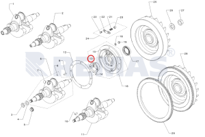 Ana Yatak Flanş Standart ANTOR 3LD450 - 3LD510 Dizel Motor
