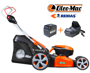 Oleo-Mac Gi 48 P İtmeli Şarjlı 5.0 Ah Akülü Çim Biçme Makinesi