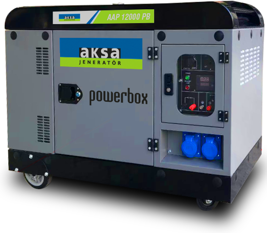 Aksa AAP 12000 PB-3 Marşlı 12 kVA Trifaze Kabinli Dizel Jeneratör