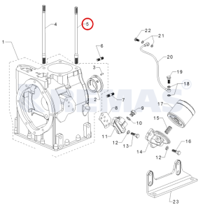 Silindir Saplama M10x12x228 ANTOR 3LD450 - 3LD510 Dizel Motor