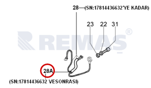 Stop Kablosu OLEOMAC 753 T - 453 BP Tırpan