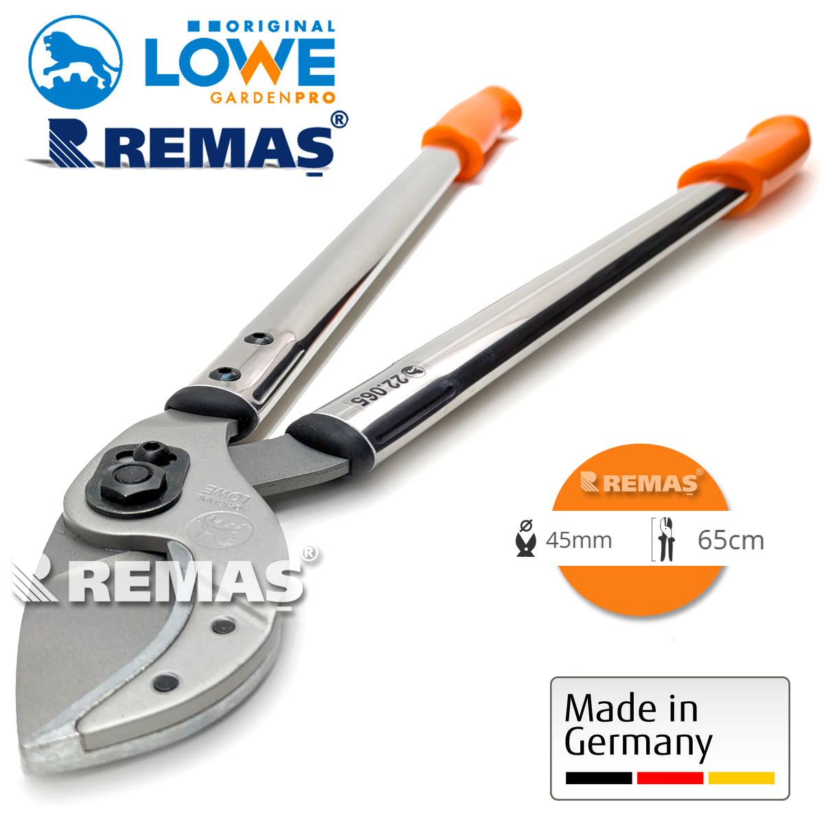 LÖWE 22 Anvil 22.065 Profesyonel 65 cm Kalın Dal Budama Makası