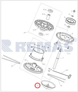 Misina Başlığı Alt PALMERA PT160 Tekerlekli Ot Tırpanı