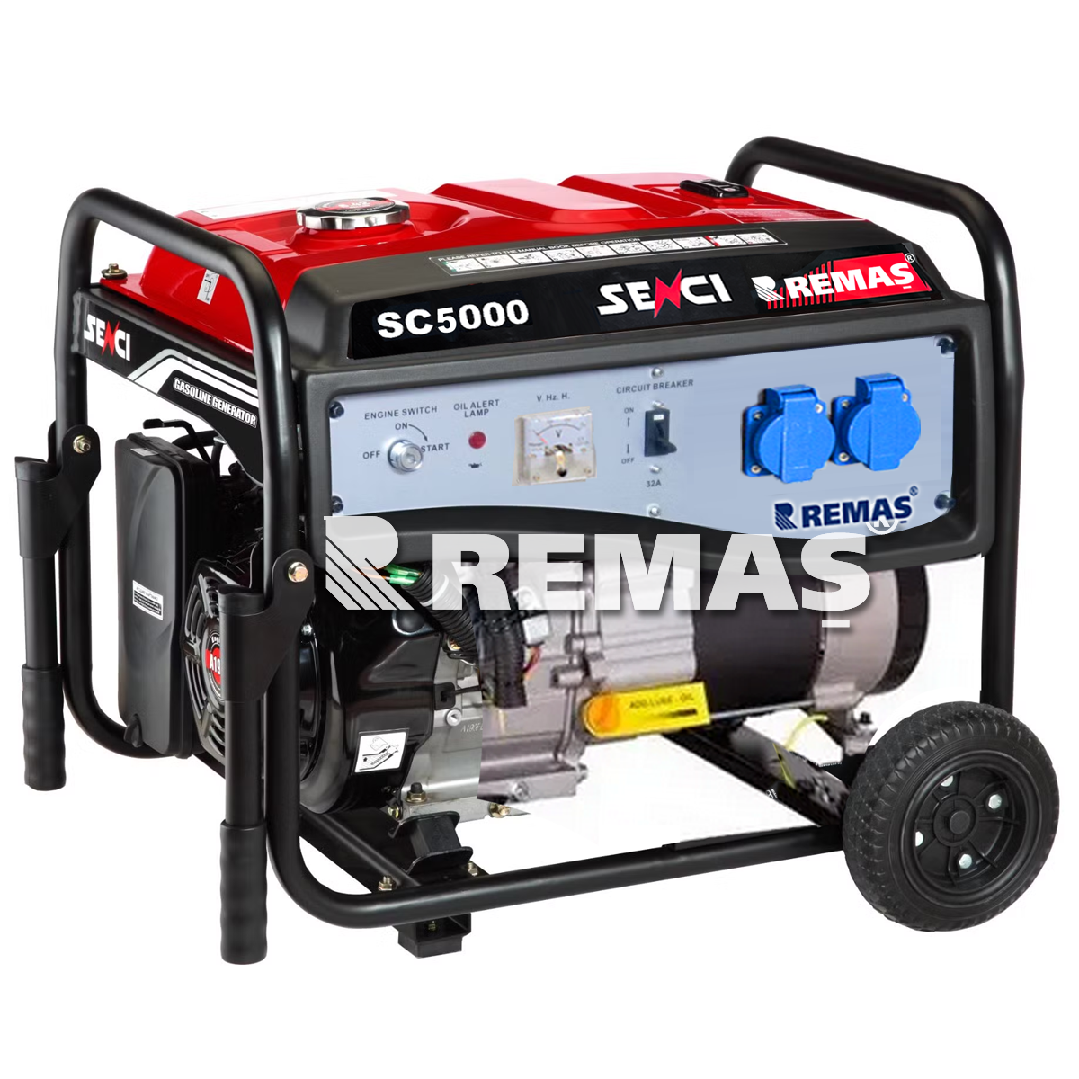 Senci SC 5000 İpli 5 kVA Monofaze Benzinli Jeneratör