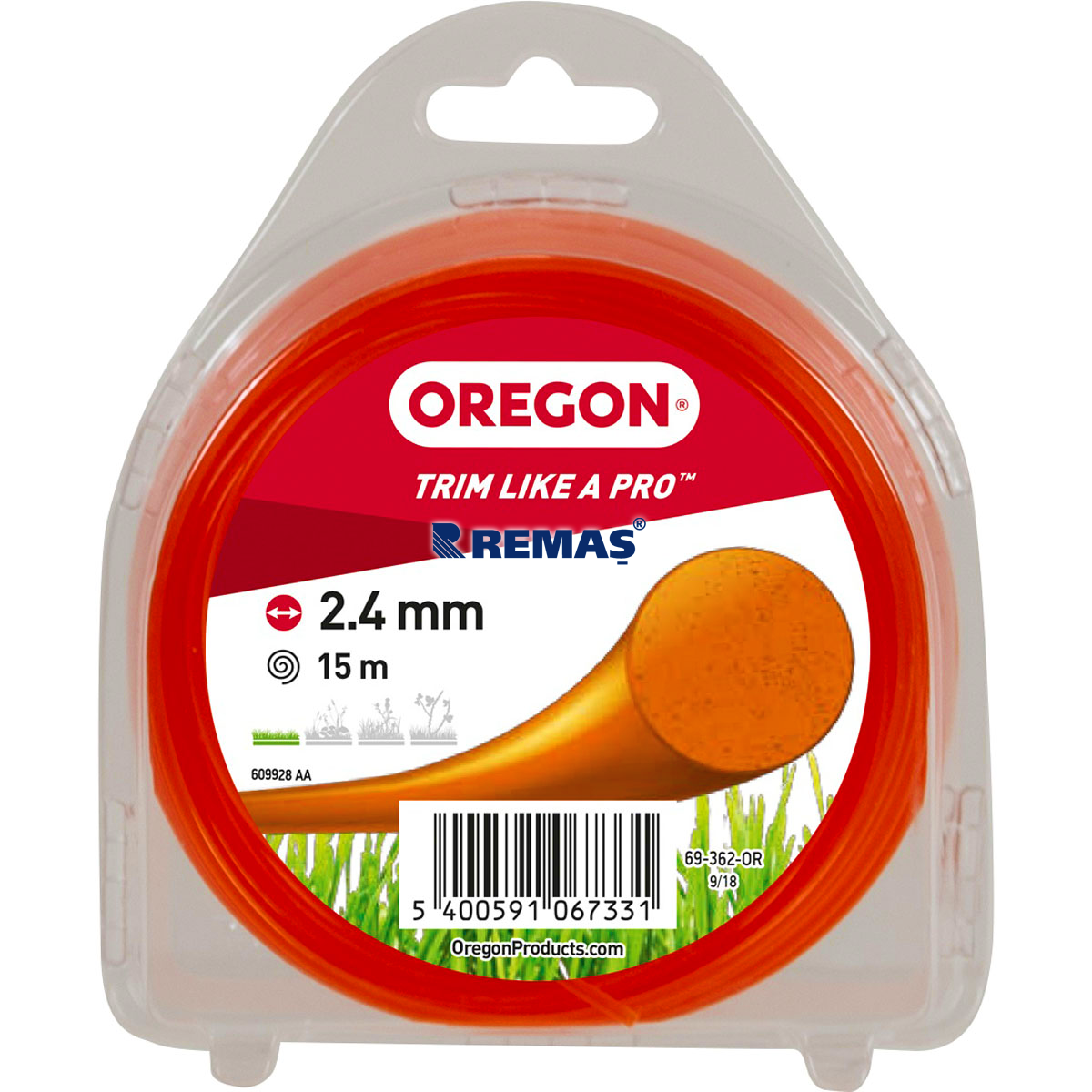 Misina 2.4 mm 15 metre Turuncu Renk OREGON