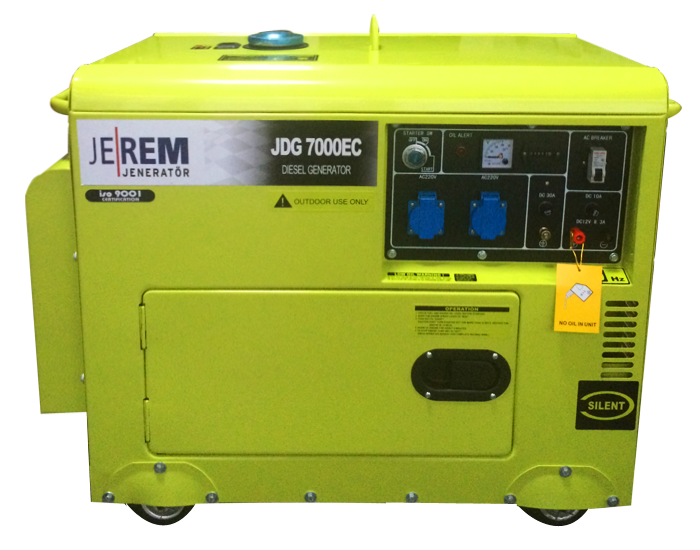 Jerem JDG 7000EC Dizel Jeneratör - Marşlı - 7 kVA - Kabinli