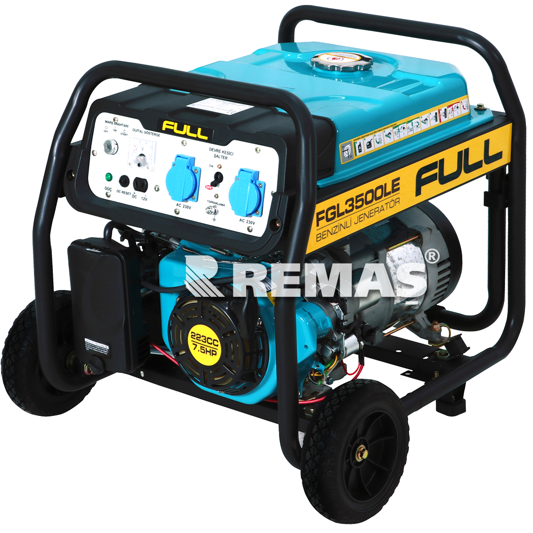 FULL FGL 3500 LE Marşlı 3.5 kVA Monofaze Benzinli Jeneratör