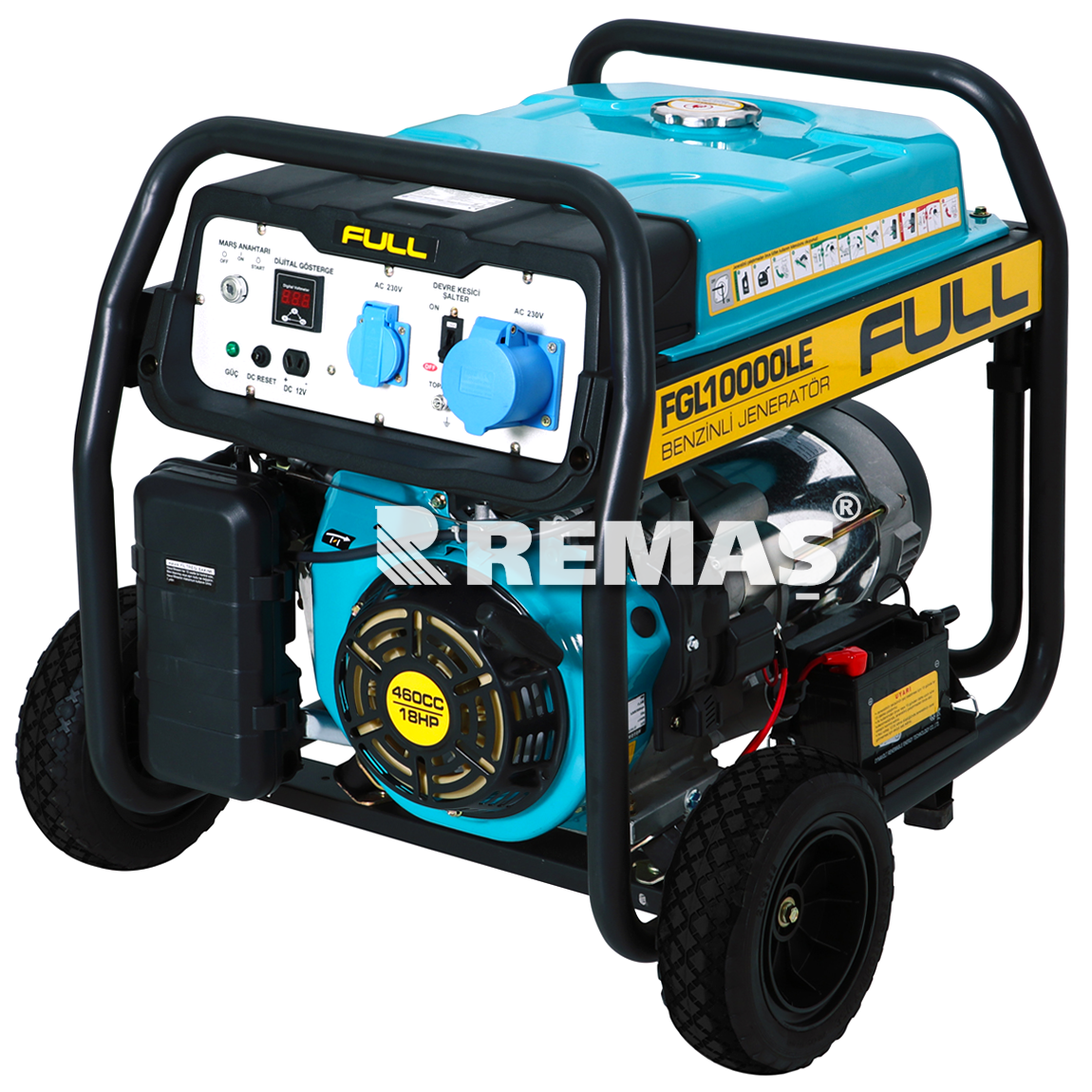 FULL FGL 10000 LE Marşlı 10 kVA Monofaze Benzinli Jeneratör