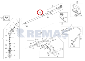 Şaft Borusu 26 mm OLEOMAC 446BP - 453BP - 454BP - EFCO 8465- 8535 ERGO Sırt Tip Tırpanlar
