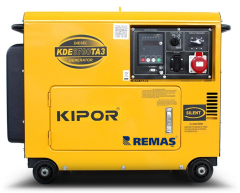 Kipor KDE 6700 TA3 Marşlı 7 KVA Kabinli Trifaze Dizel Jeneratör