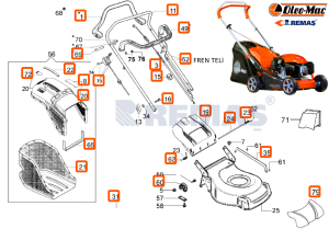 Fren Teli OLEOMAC G53 PK - G53 TK - MAX53TK - G48 PK - G48 TK Çim Biçme Makinesi