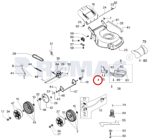 Kayış Muhafaza Kapağı Arka OLEOMAC G53 TK - EFCO LR53 TK Çim Biçme Makineleri
