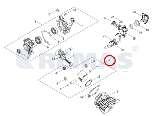 Piston Segman Set Komple 35 mm ECHO CS2511 TES Testereler