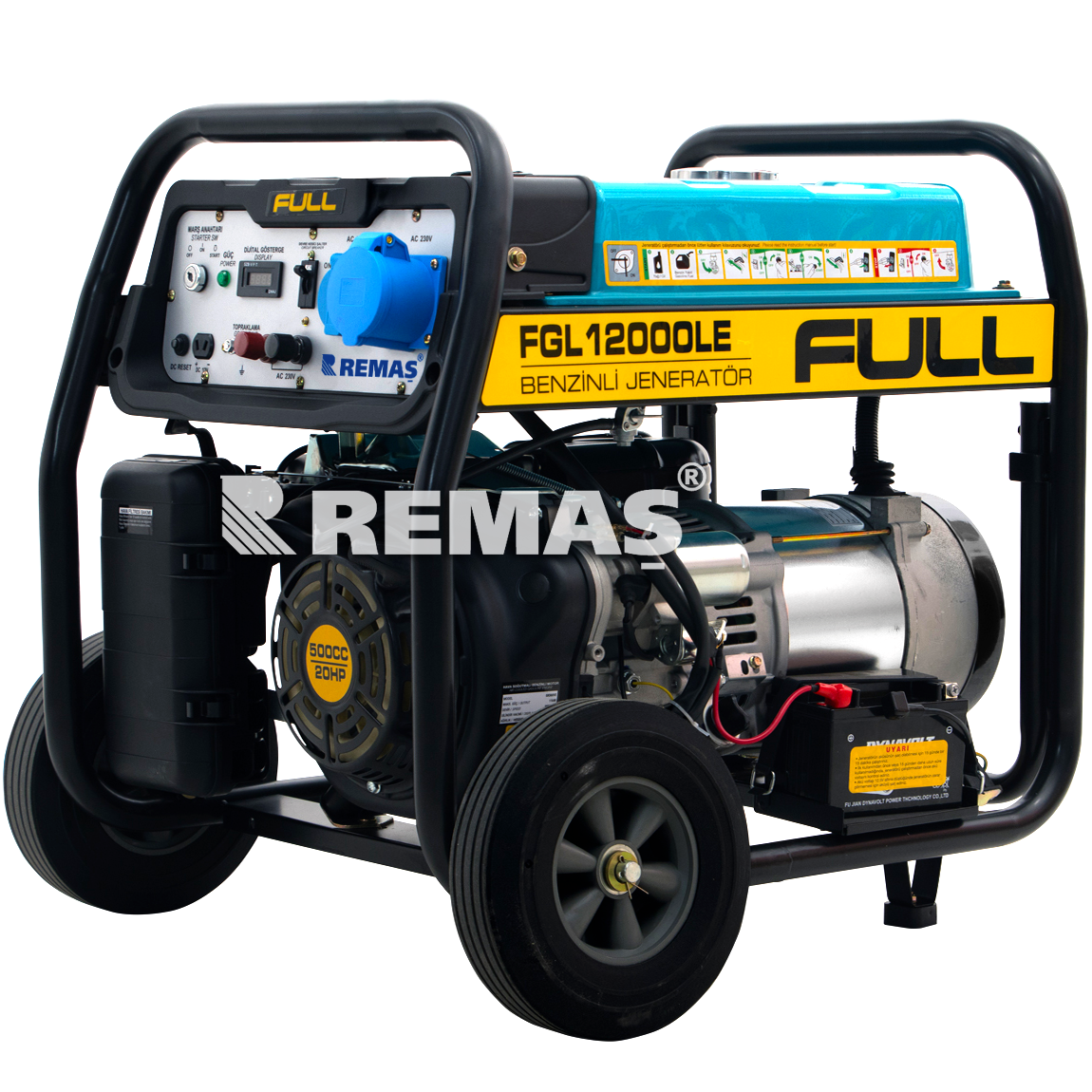 FULL FGL 12000 LE Marşlı 12 kVA Monofaze Benzinli Jeneratör