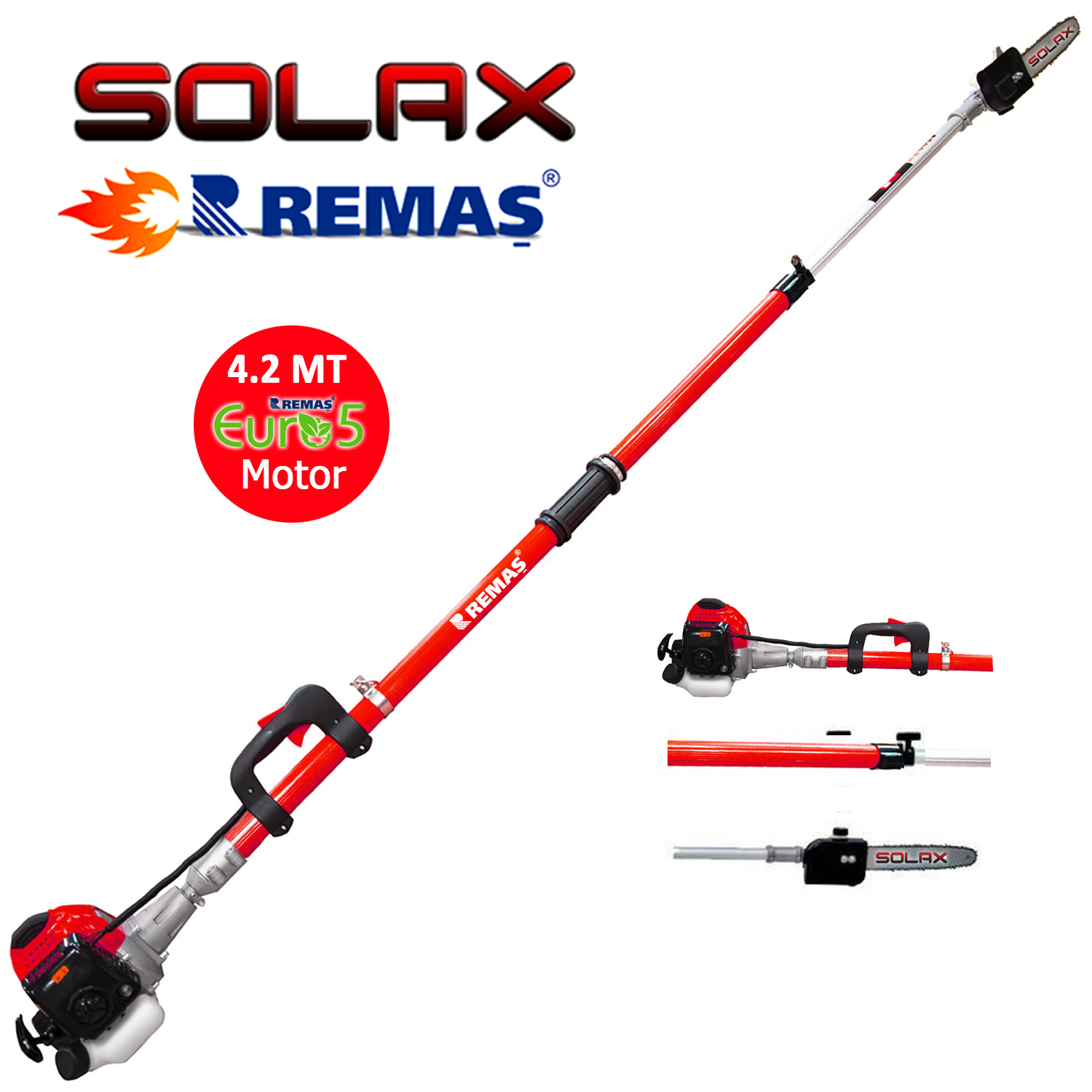 Solax GZJ 260 AE Motorlu Yüksek Dal Budama Testeresi