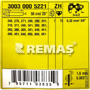 Stihl Kılavuz - Pala 36 Diş 3/8 Makaralı 1,6 mm 50 cm