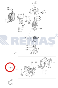 Karter Sağ ve Sol Komple Oleomac 753T - 755Master - 453BP - Efco 8530 - 8535 - 8550 Boss Tırpanlar