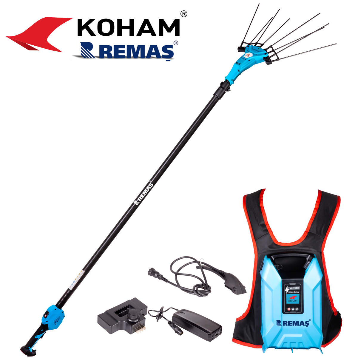 Koham KH-OS1850A Sırt Akülü Zeytin ve Meyve Hasat Makinesi
