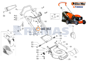 Gaz Teli OLEOMAC G53 TK Çim Biçme Makinesi